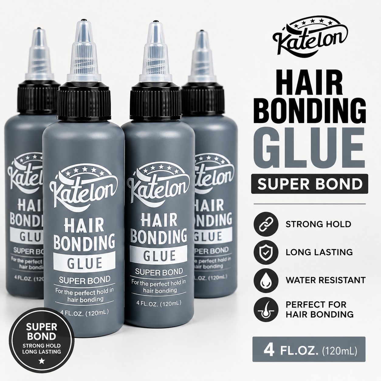 Hair extension bonding glue