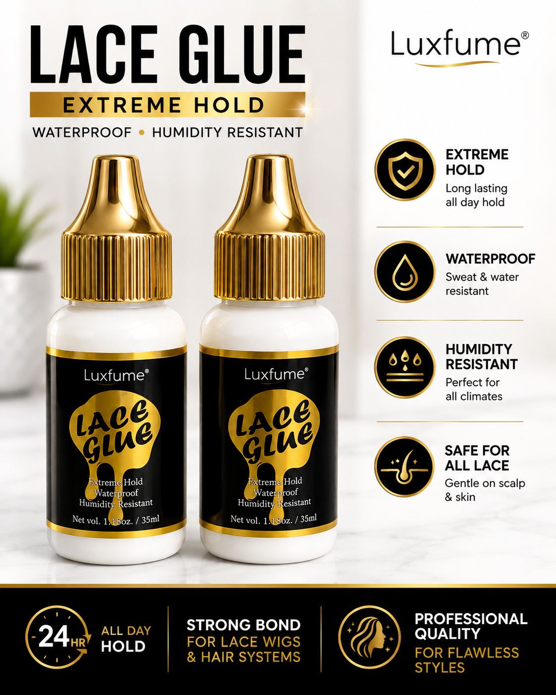 Lace front glue